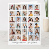 独自の30枚のフォトコラージュを作成する挨拶を追加する カード (正面)