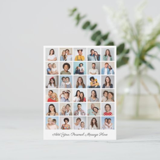 独自の30枚のフォトコラージュを作成する挨拶を追加する カード (スタンド正面)