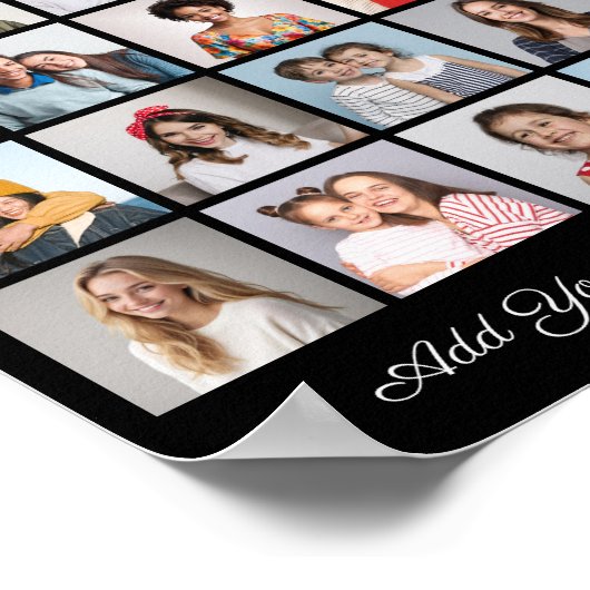 独自の30枚のフォトコラージュを作成する挨拶を追加する ポスター (角)