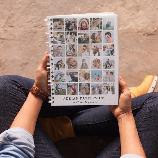 独自の30枚のフォトコラージュを作成する（年間） プランナー手帳