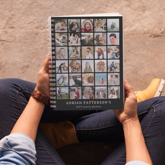 独自の30枚のフォトコラージュを作成する（年間） プランナー手帳