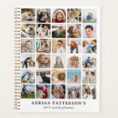 独自の30枚のフォトコラージュを作成する（年間） プランナー手帳 (正面)