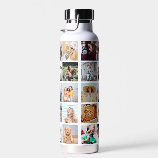 独自の30 xフォトコラージュ正方形グリッドの作成 ウォーターボトル (右面)