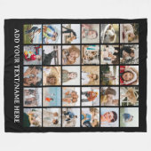 独自の30 xフォトコラージュKeepsakeを作成 フリースブランケット (正面(横))