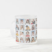 独自の32フォトコラージュを作成 フロストグラスマグカップ (正面左)