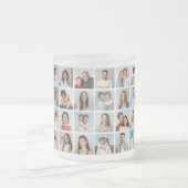 独自の32フォトコラージュを作成 フロストグラスマグカップ (中央)