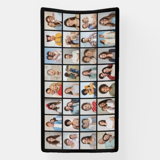 独自の32フォトコラージュを作成 横断幕 (縦)