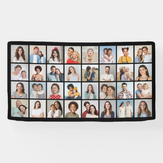 独自の32フォトコラージュを作成 横断幕 (横)