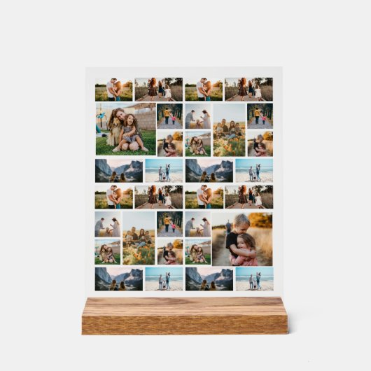 独自の32フォトパーソナライズされたコラージュを作成 アクリルサイン (正面)