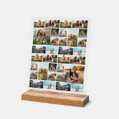 独自の32フォトパーソナライズされたコラージュを作成 アクリルサイン (傾斜)