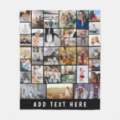 独自の35フォトコラージュフリースブランケットの作成 フリースブランケット (正面)