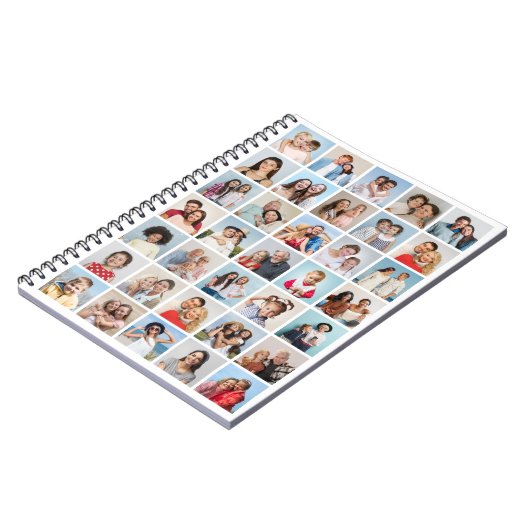 独自の35フォトコラージュ編集可能カラーを作成 ノートブック (左側)