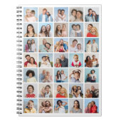 独自の35フォトコラージュ編集可能カラーを作成 ノートブック (正面)