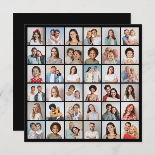 独自の36フォトカスタムコラージカードの作成 (正面/裏面)