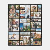 独自の36フォトカスタムコラージュを作成 フリースブランケット (正面)