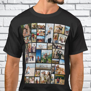 独自の36フォトカスタムコラージュを作成 Tシャツ
