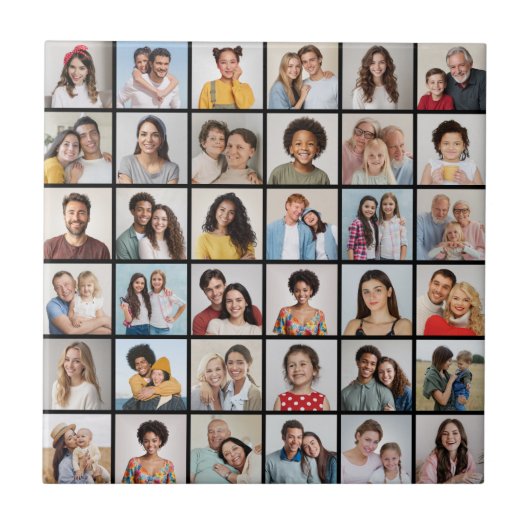 独自の36フォトコラージュを作成 タイル (正面)