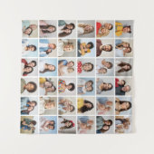 独自の36フォトコラージュを作成 タペストリー (正面(横))