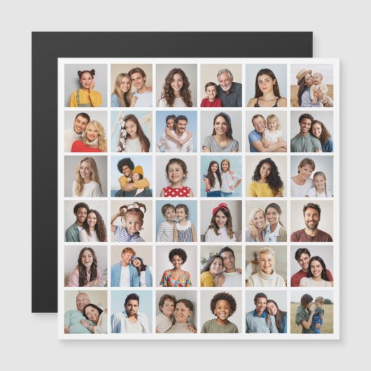 独自の36フォトコラージュ磁気カードを作成 (正面/裏面)