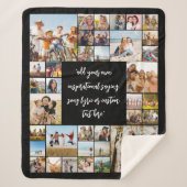 独自の36フォトパーソナライズされたコラージュを作成 シェルパブランケット (正面)