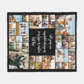 独自の36フォトパーソナライズされたコラージュを作成 フリースブランケット (正面(横))