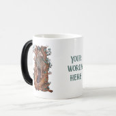 独自の3Dボイズ彫りフェイクウッドウルフを作成 モーフィングマグカップ (正面左)