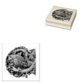 独自の3Dボイズ彫りフェイクウッドフクロウを作成 ラバースタンプ (押印)