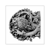 独自の3Dボイズ彫りフェイクウッドフクロウを作成 ラバースタンプ (インプリント)