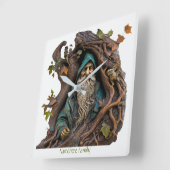 独自の3Dボイズ彫りフェイクツリー作成ウィザード スクエア壁時計 (傾斜)