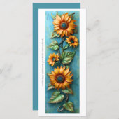 独自の3Dメタリックサンフラワーブックマークを作成 (正面/裏面)