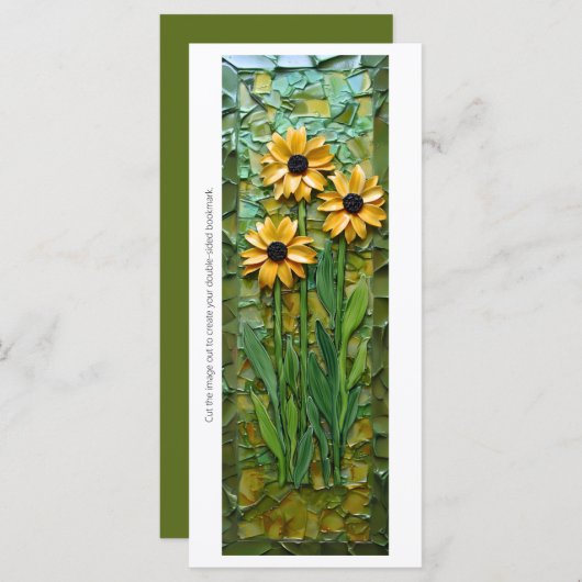 独自の3D彫刻ひまわりブックマークを作成 (正面/裏面)