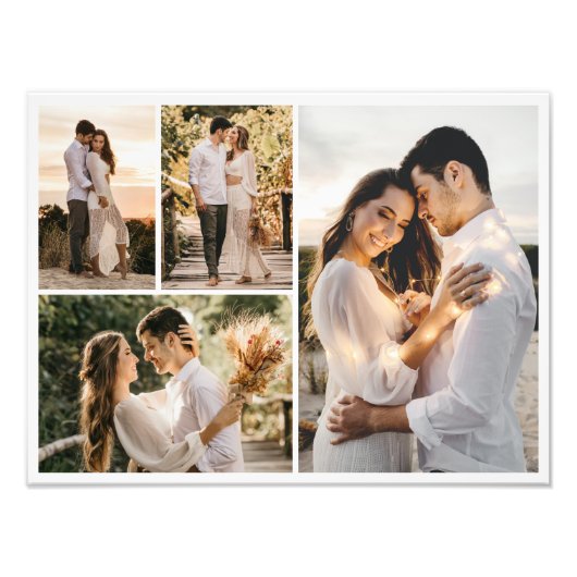 独自の4つのフォトコラージュの写真の拡大を作成 フォトプリント            (正面)