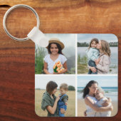 独自の4つのフォトコラージュを作成 キーホルダー (正面)