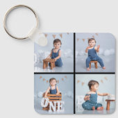 独自の4つのフォトコラージュを作成 キーホルダー (正面)