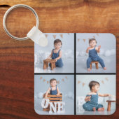 独自の4つのフォトコラージュを作成 キーホルダー (正面)