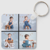 独自の4つのフォトコラージュを作成 キーホルダー (裏面)