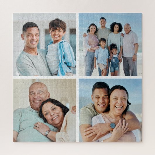 独自の4つのフォトコラージュを作成 ジグソーパズル (縦)