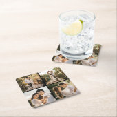 独自の4つのフォトコラージュを作成 スクエアペーパーコースター (インサイチュ)