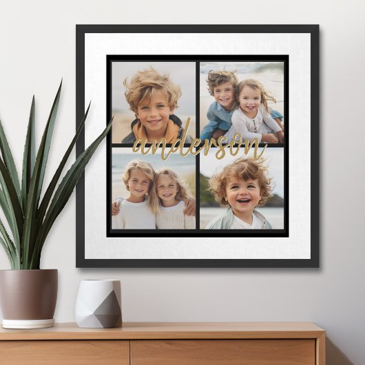 独自の4つのフォトコラージュを作成 – スクリプト名 ポスター