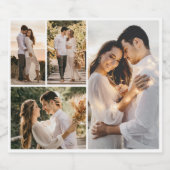 独自の4つのフォトコラージュを作成 スパークリングワインラベル (シングルラベル)