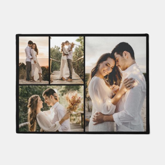 独自の4つのフォトコラージュを作成 ドアマット (正面)