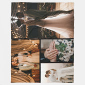 独自の4つのフォトコラージュを作成 フリースブランケット (正面)