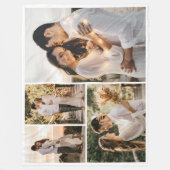 独自の4つのフォトコラージュを作成 フリースブランケット (正面)