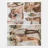 独自の4つのフォトコラージュを作成 フリースブランケット (正面)