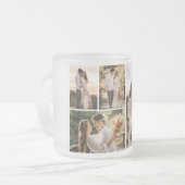 独自の4つのフォトコラージュを作成 フロストグラスマグカップ (正面左)