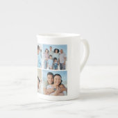 独自の4つのフォトコラージュを作成 ボーンチャイナマグカップ (正面右)