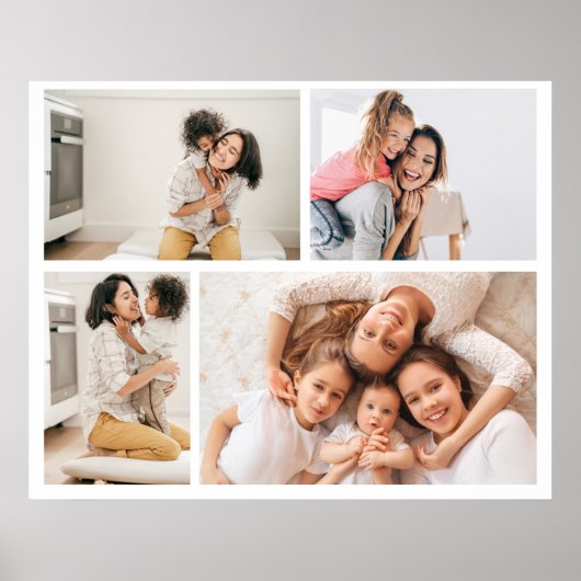 独自の4つのフォトコラージュを作成 ポスター (正面)