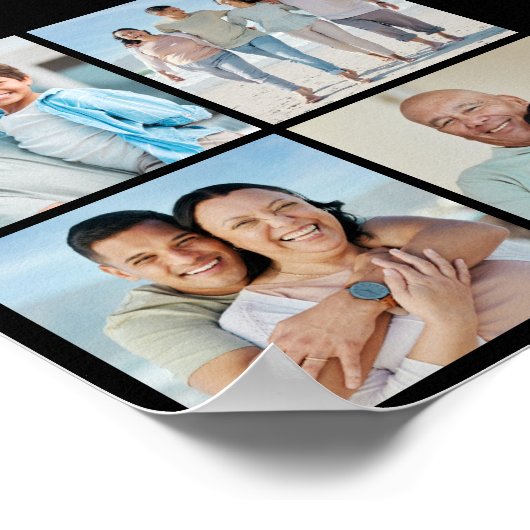 独自の4つのフォトコラージュを作成 ポスター (角)