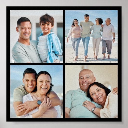 独自の4つのフォトコラージュを作成 ポスター (正面)