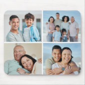 独自の4つのフォトコラージュを作成 マウスパッド (正面)